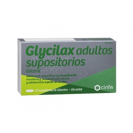 SUPOSITORIOS GLICERINA GLYCILAX 3.31 G 12 SUPOSI