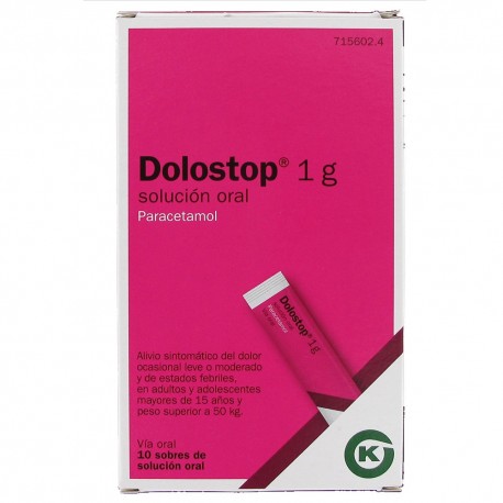 DOLOSTOP 1 G 10 SOBRES SOLUCION ORAL 10 ML